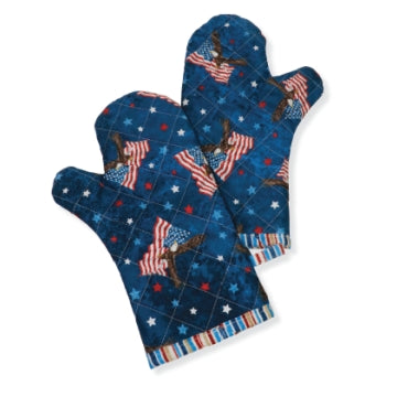 Stars and Stripes VIII Oven Mitts - FREE DOWNLOAD