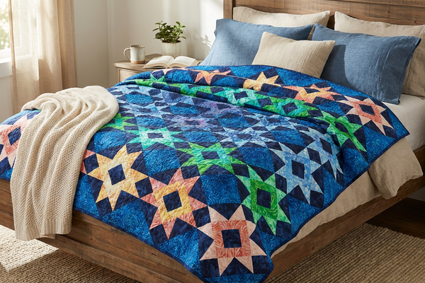 Gradient Stars Free Quilt Pattern