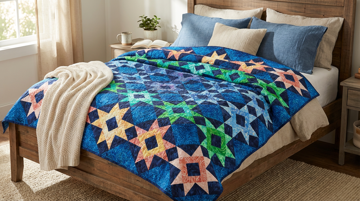 Gradient Stars Free Quilt Pattern