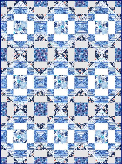 Framed Flowers Free Quilt Pattern