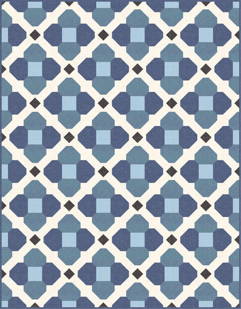 Posy Tiles Free Quilt Pattern