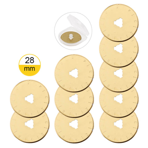 28mm Titanium Coated Rotary Cutter Blades - Pack of 10