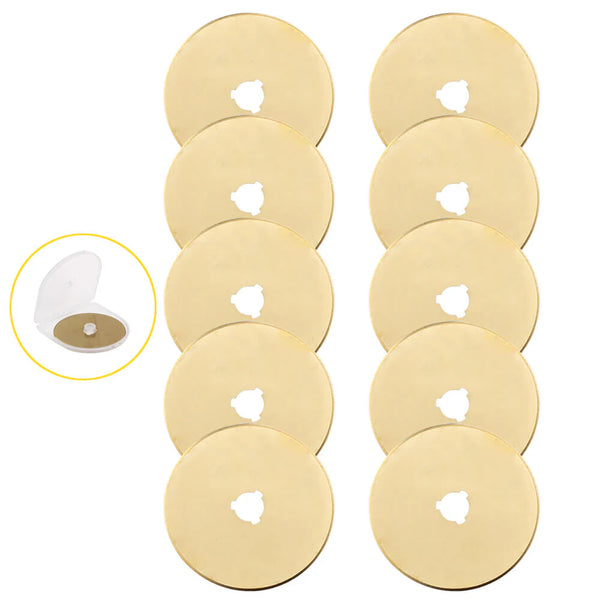 Titanium Coated Rotary Cutter Blades Bundle, 30 Blades, 10 x 28mm + 10 x 45mm + 10 x 60mm