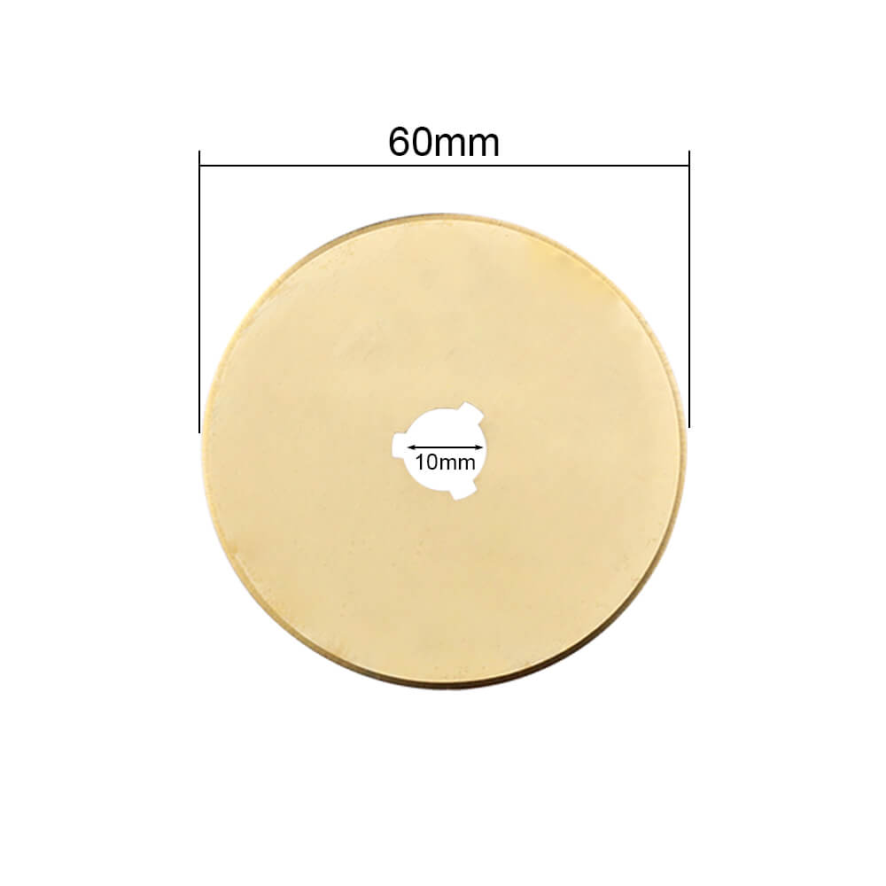 60mm Titanium Coated Rotary Cutter Blades For OLFA And Fiskars - PACK OF 10 - The Fabric Hut