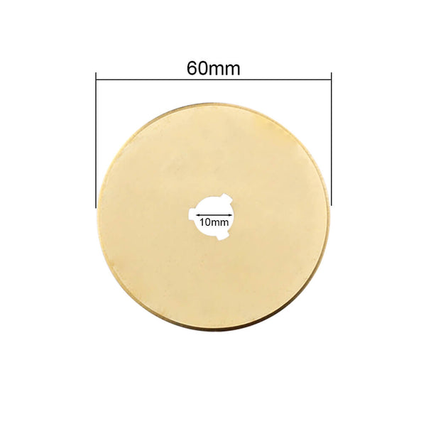 60mm Titanium Coated Rotary Cutter Blades For OLFA And Fiskars - PACK OF 10 - The Fabric Hut