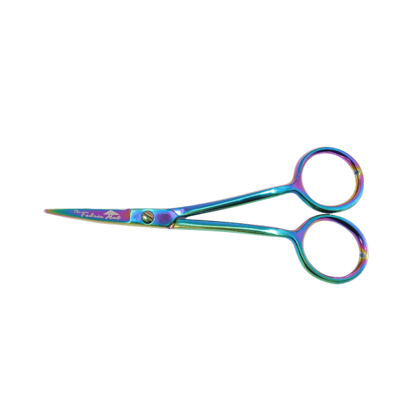 The Fabric Hut 4" Titanium-Coated Curved Fine Point Scissors- Precision Thread Snips