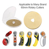 60mm Titanium Coated Rotary Cutter Blades For OLFA And Fiskars - PACK OF 10 - The Fabric Hut