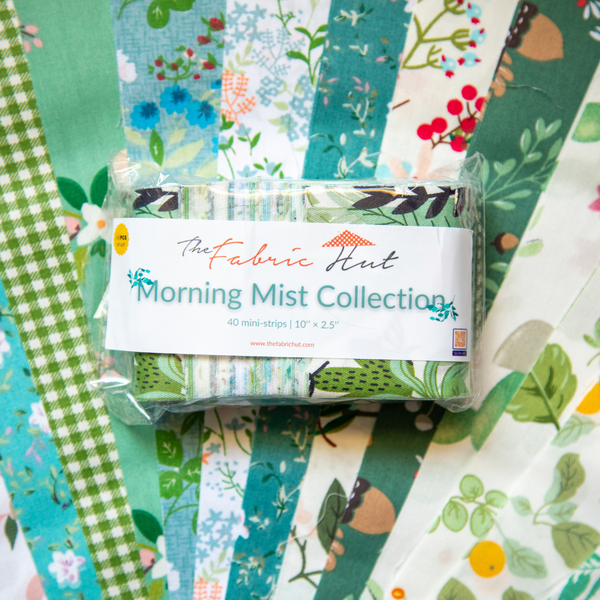 40-Piece Cotton 2.5 inch x 10 inch Mini Strips, Morning Mist Collection, pre-cut fabric strips (view 6)