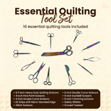 10 Pcs Titanium Coated Sewing and Quilting Tool Set - The Fabric Hut