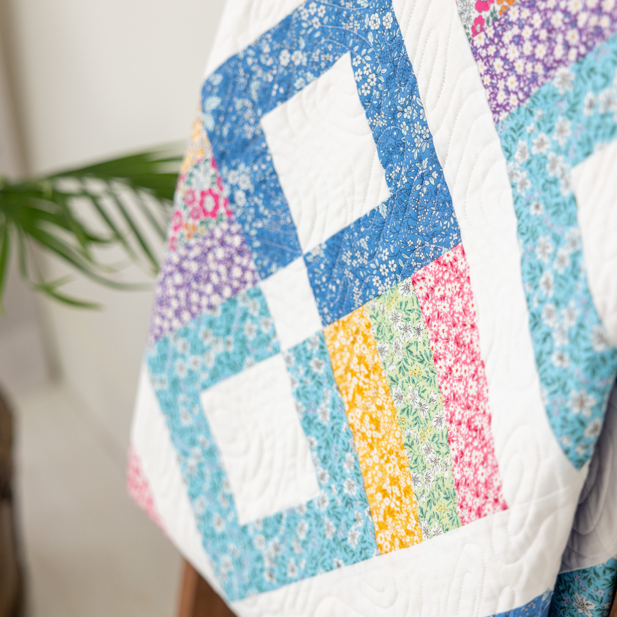 Prairie Posies Quilting Kit - Pre-Cut with Complete Backing & Binding - Experienced Beginner - 68" x 90½" Finished Size