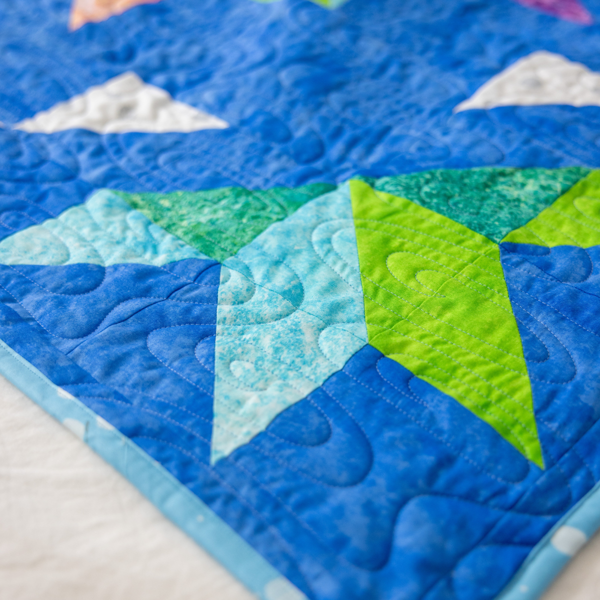 Pool Party Quilt Kit - Pre-Cut with Complete Backing & Binding - 62×62" Finished Size