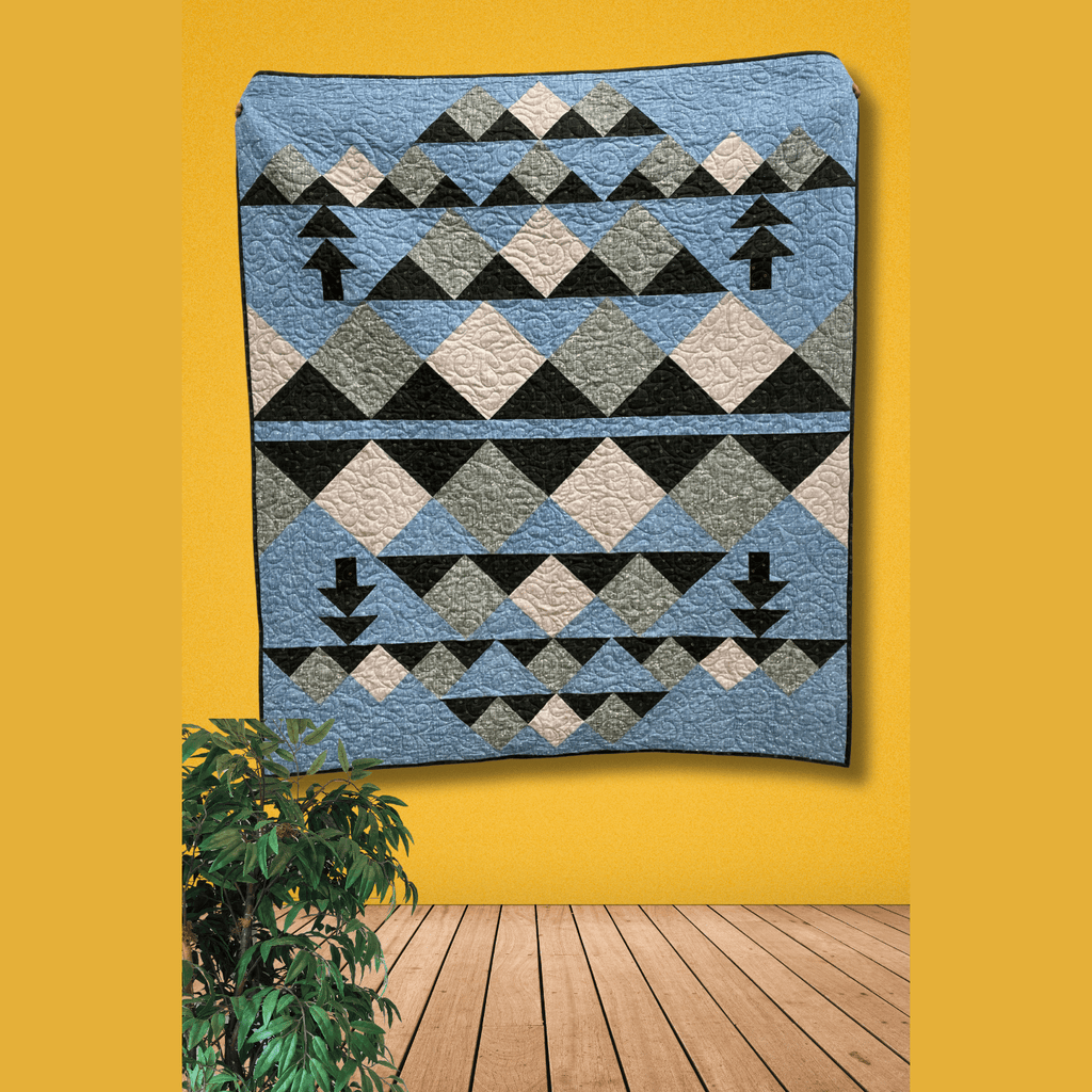 Wild Reflections Quilting Kit - Pre-Cut with Complete Backing & Binding - 60x70 inches Finished Size - Perfect for Advanced Beginners