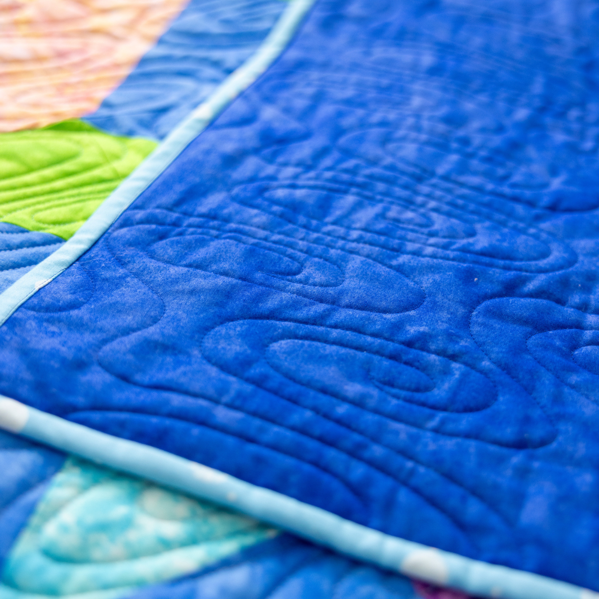 Pool Party Quilt Kit - Pre-Cut with Complete Backing & Binding - 62×62" Finished Size