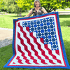 Honor and Valor Quilting Kit - Pre-Cut with Complete Backing & Binding 58x73 inches Finished Size - Beginner-Friendly