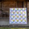 First Bloom Quilting Kit - Pre-Cut with Complete Backing & Binding - Experienced Beginner - 63x77 inches Finished Size