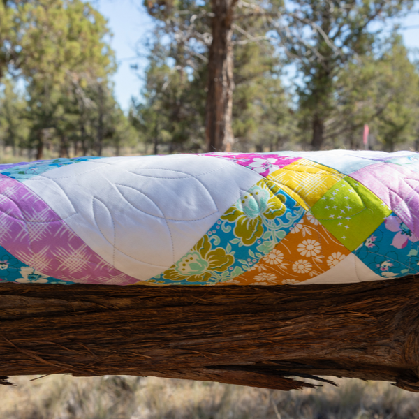 First Bloom Quilting Kit - Pre-Cut with Complete Backing & Binding - Experienced Beginner - 63x77 inches Finished Size