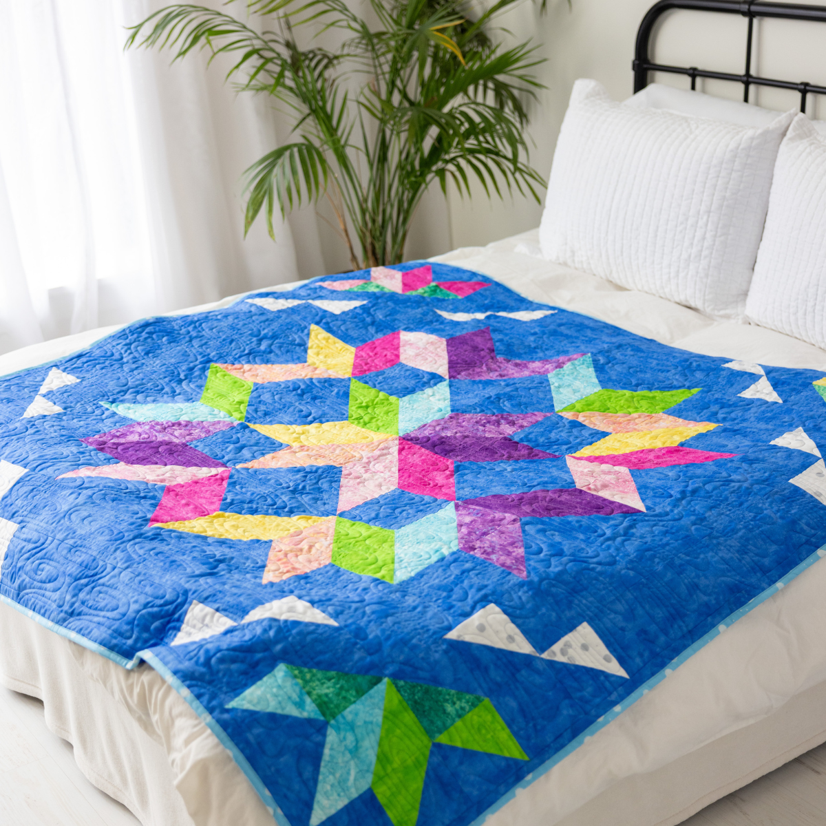 Pool Party Quilt Kit - Pre-Cut with Complete Backing & Binding - 62×62" Finished Size