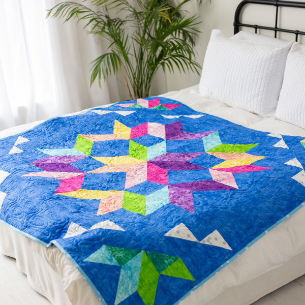 Pool Party Quilt Kit - Pre-Cut with Complete Backing & Binding - 62×62" Finished Size