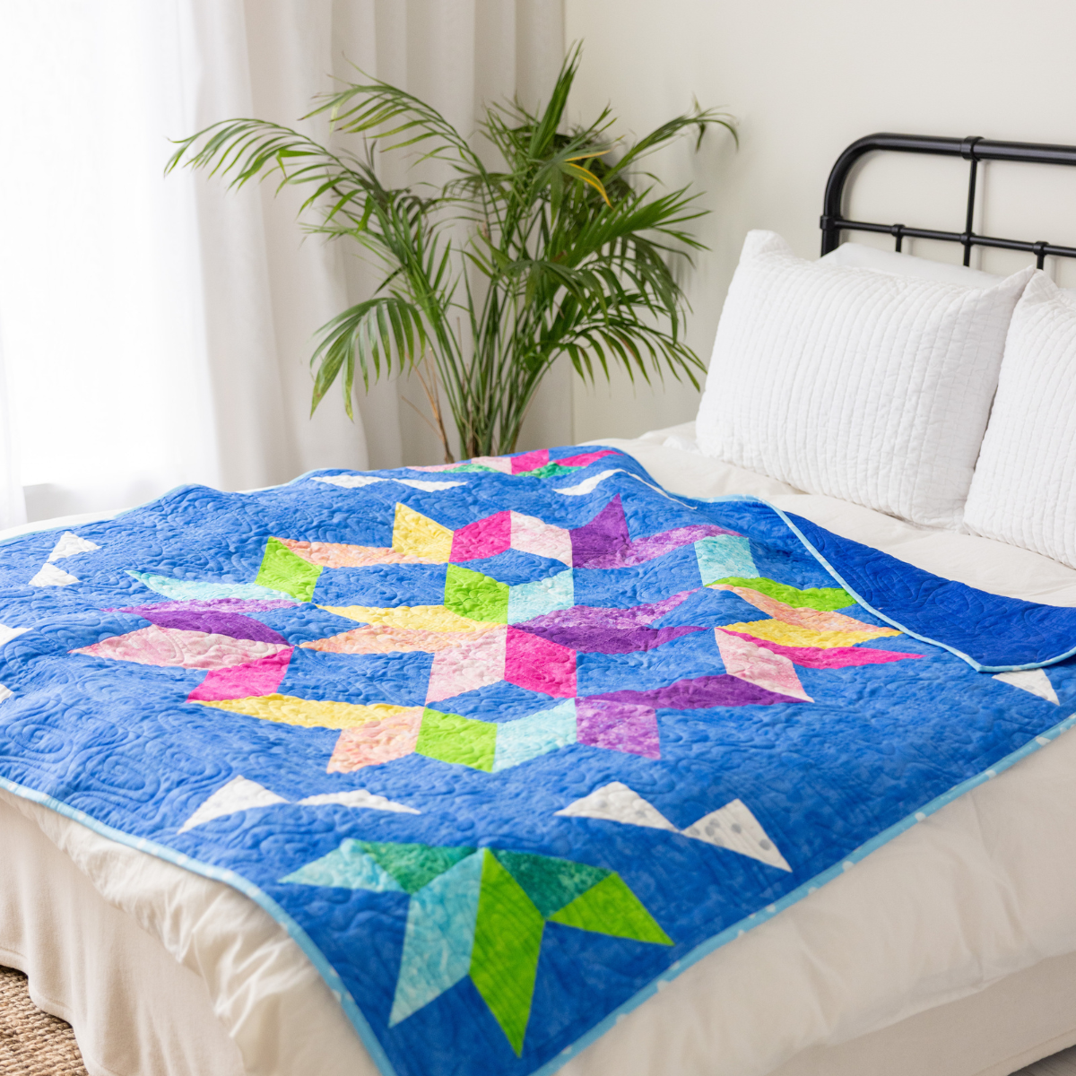 Pool Party Quilt Kit - Pre-Cut with Complete Backing & Binding - 62×62" Finished Size