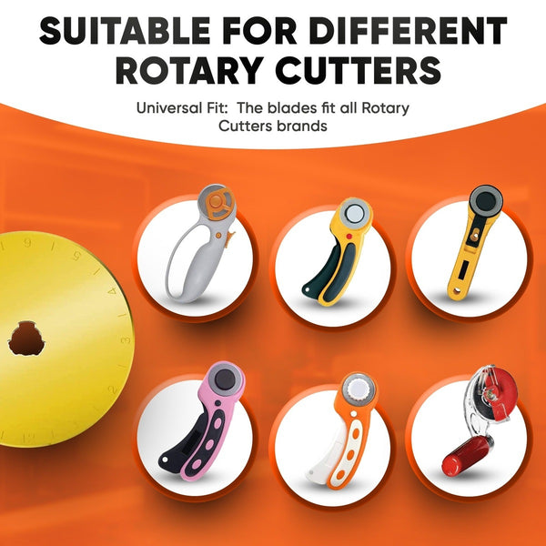 45mm Titanium Coated Rotary Cutter Blades - 5 Blades Pack