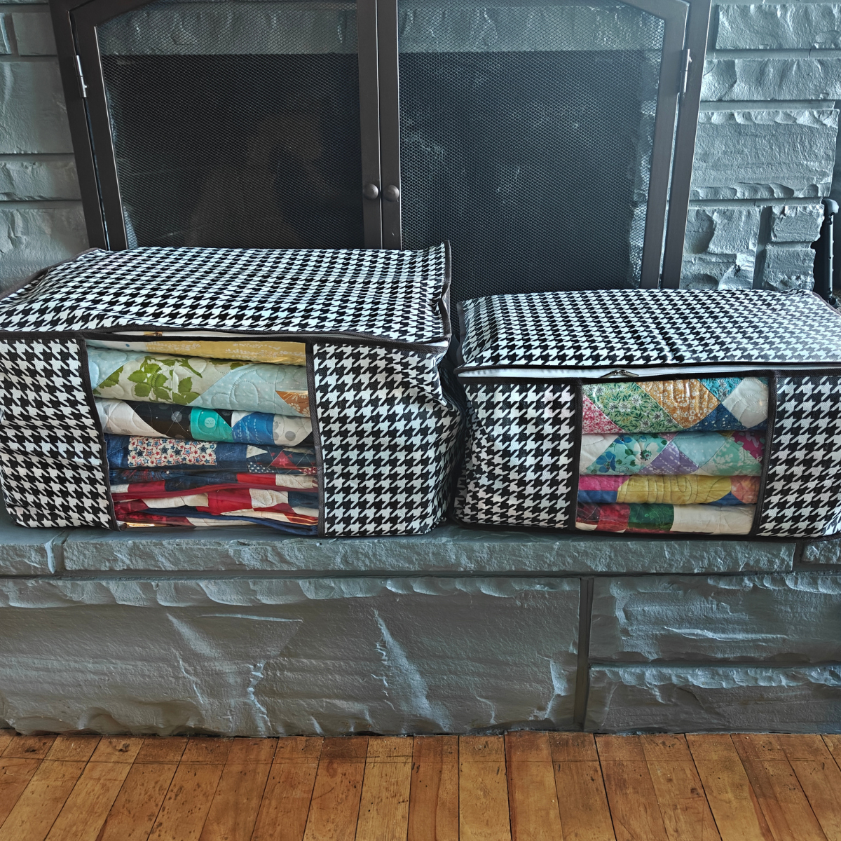 2pcs/set Storage Bags With Window, 50L + 75L