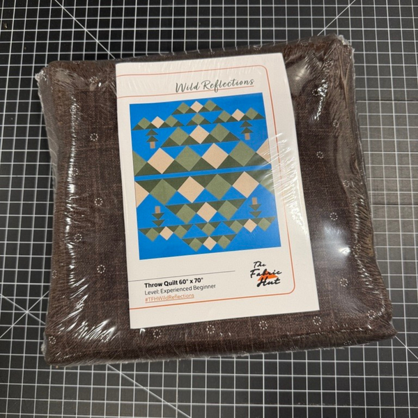 Wild Reflections Quilting Kit - Pre-Cut with Complete Backing & Binding - 60x70 inches Finished Size - Perfect for Advanced Beginners