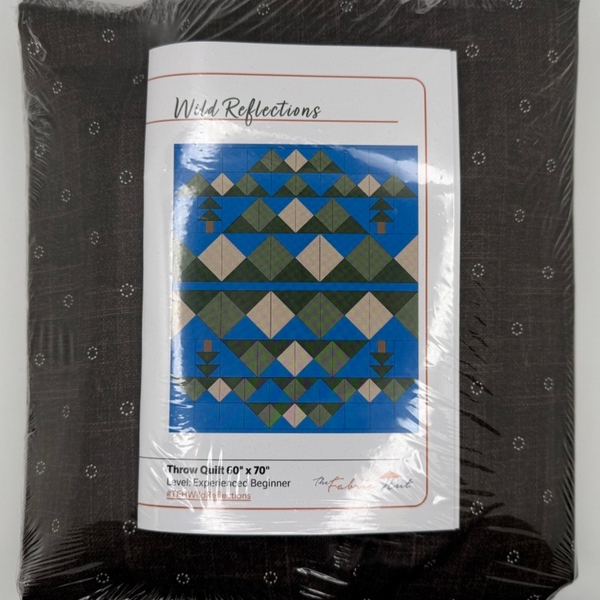 Wild Reflections Quilting Kit - Pre-Cut with Complete Backing & Binding - 60x70 inches Finished Size - Perfect for Advanced Beginners