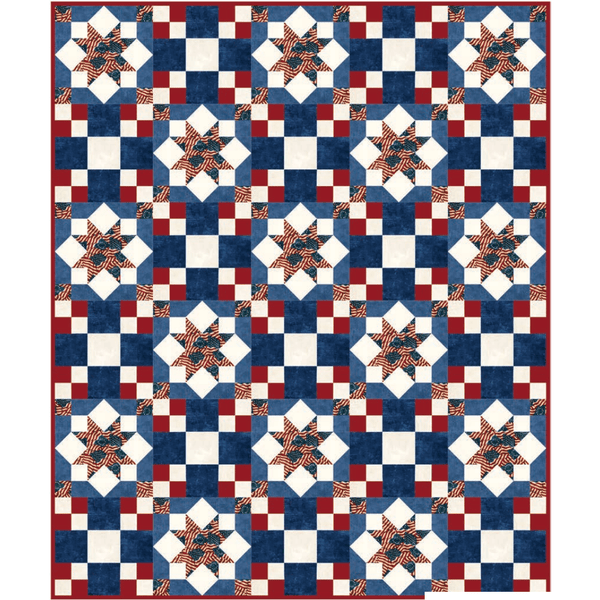 Because of the Brave Quilting Kit - Pre-Cut with Complete Backing & Binding - Experienced Beginner/Intermediate - 60x72 inches Finished Size