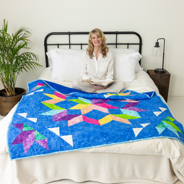 Pool Party Quilt Kit - Pre-Cut with Complete Backing & Binding - 62×62" Finished Size