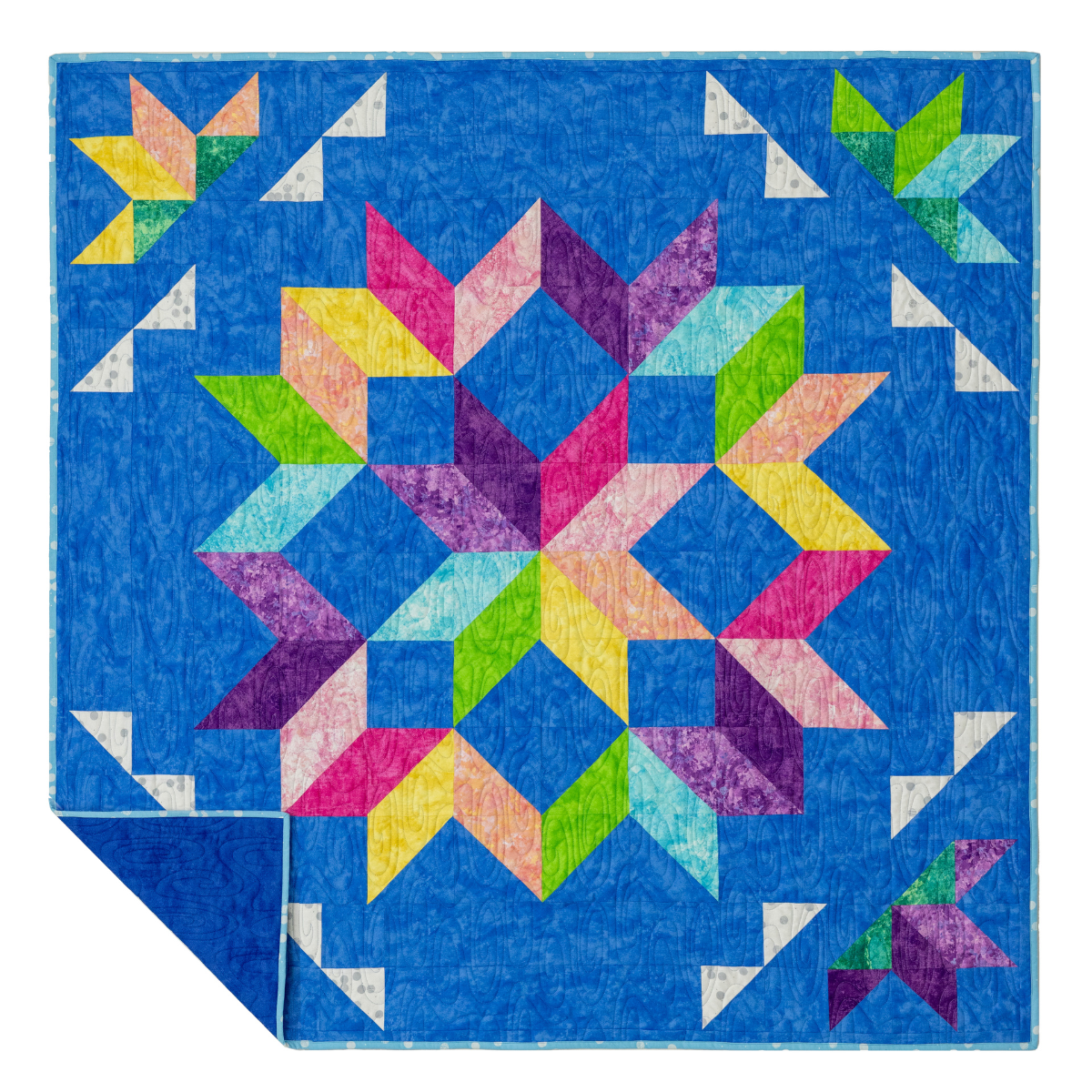 Pool Party Quilt Kit - Pre-Cut with Complete Backing & Binding - 62×62" Finished Size