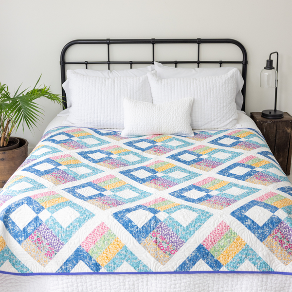 Prairie Posies Quilting Kit - Pre-Cut with Complete Backing & Binding - Experienced Beginner - 68" x 90½" Finished Size