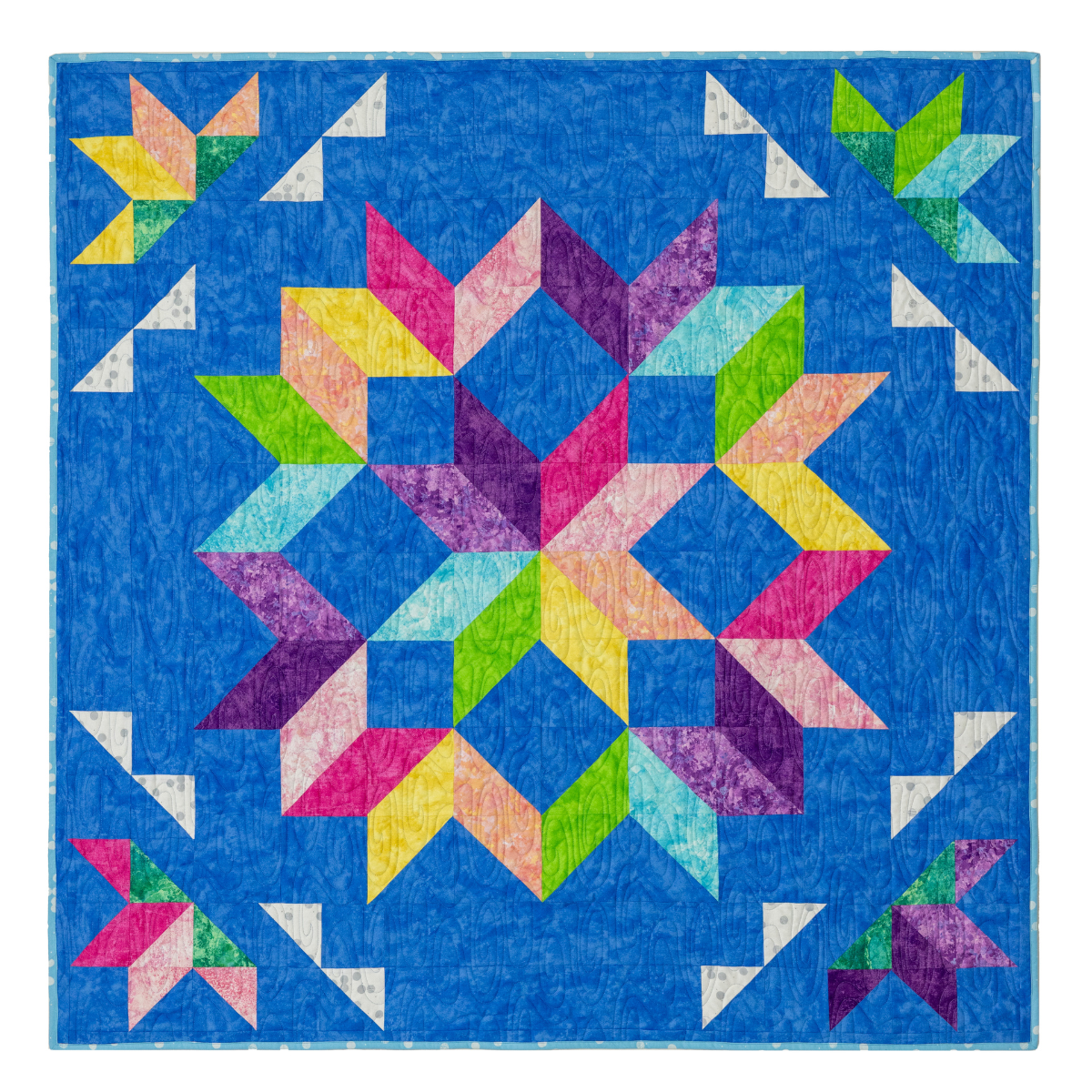 Pool Party Quilt Kit - Pre-Cut with Complete Backing & Binding - 62×62" Finished Size