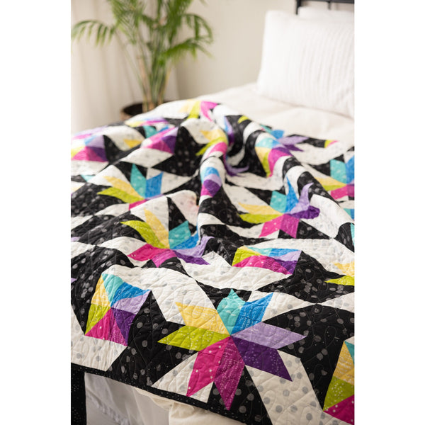 Stars at Sea Quilting Kit - Pre-Cut with Complete Backing & Binding - 60x72 inches Finished Size