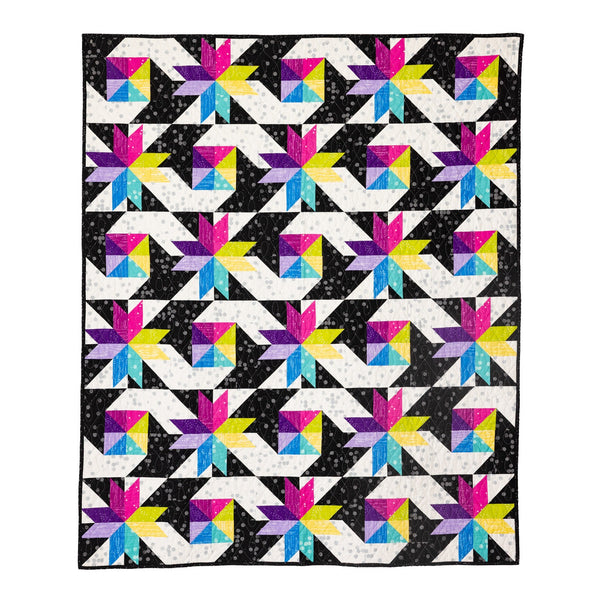 Stars at Sea Quilting Kit - Pre-Cut with Complete Backing & Binding - 60x72 inches Finished Size