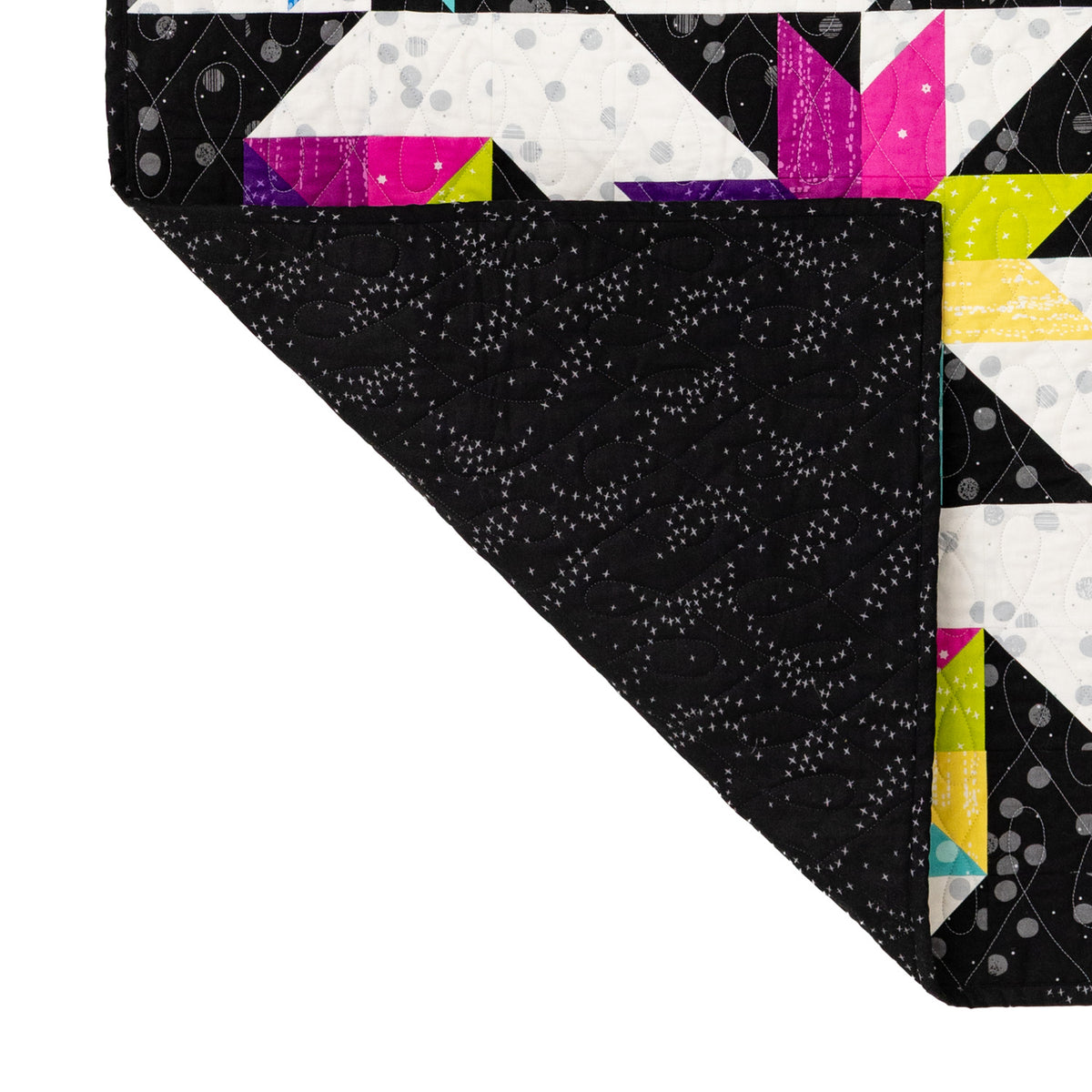 Stars at Sea Quilting Kit - Pre-Cut with Complete Backing & Binding - 60x72 inches Finished Size