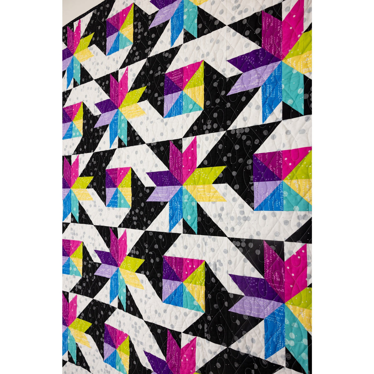 Stars at Sea Quilting Kit - Pre-Cut with Complete Backing & Binding - 60x72 inches Finished Size