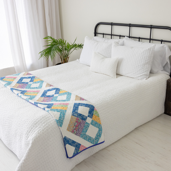 Prairie Posies Quilting Kit - Pre-Cut with Complete Backing & Binding - Experienced Beginner - 68" x 90½" Finished Size