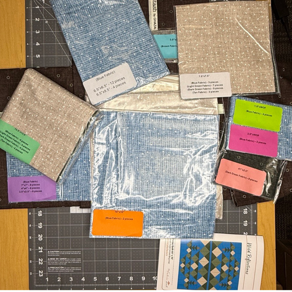 Wild Reflections Quilting Kit - Pre-Cut with Complete Backing & Binding - 60x70 inches Finished Size - Perfect for Advanced Beginners