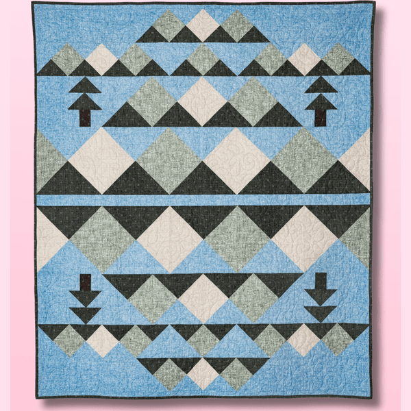 Wild Reflections Quilting Kit - Pre-Cut with Complete Backing & Binding - 60x70 inches Finished Size - Perfect for Advanced Beginners