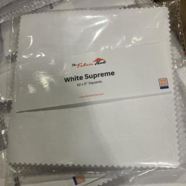 Black & White Supreme Charm Pack Bundle - 2 Packs, 84 Precut 5" Squares - 100% Cotton Solids
