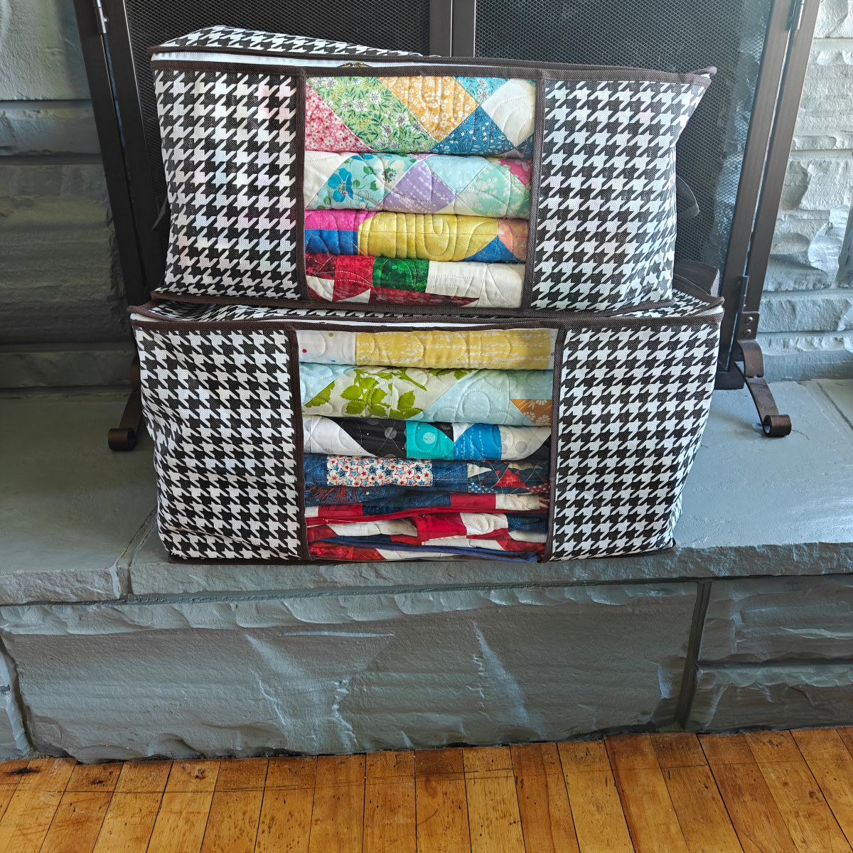 2pcs/set Storage Bags With Window, 50L + 75L