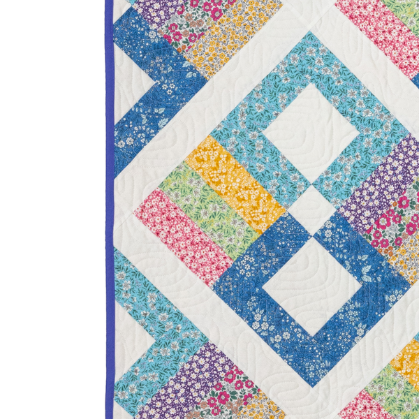 Prairie Posies Quilting Kit - Pre-Cut with Complete Backing & Binding - Experienced Beginner - 68" x 90½" Finished Size