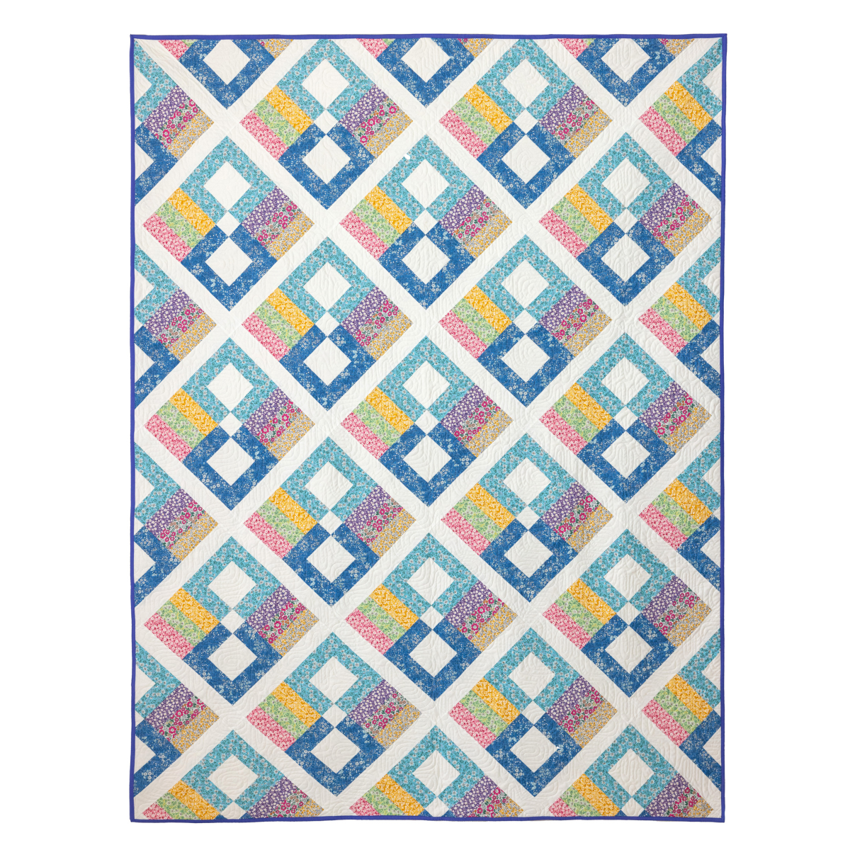 Prairie Posies Quilting Kit - Pre-Cut with Complete Backing & Binding - Experienced Beginner - 68" x 90½" Finished Size