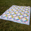 First Bloom Quilting Kit - Pre-Cut with Complete Backing & Binding - Experienced Beginner - 63x77 inches Finished Size