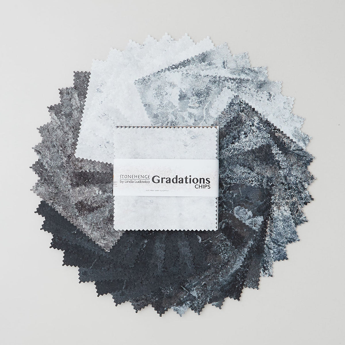 Charm Pack 42pcs - 5" Square Precuts - Graphite - Stonehenge Gradations II by Northcott - The Fabric Hut