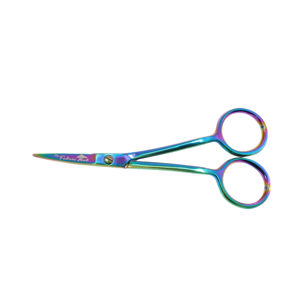 The Fabric Hut 4" Titanium-Coated Curved Fine Point Scissors- Precision Thread Snips