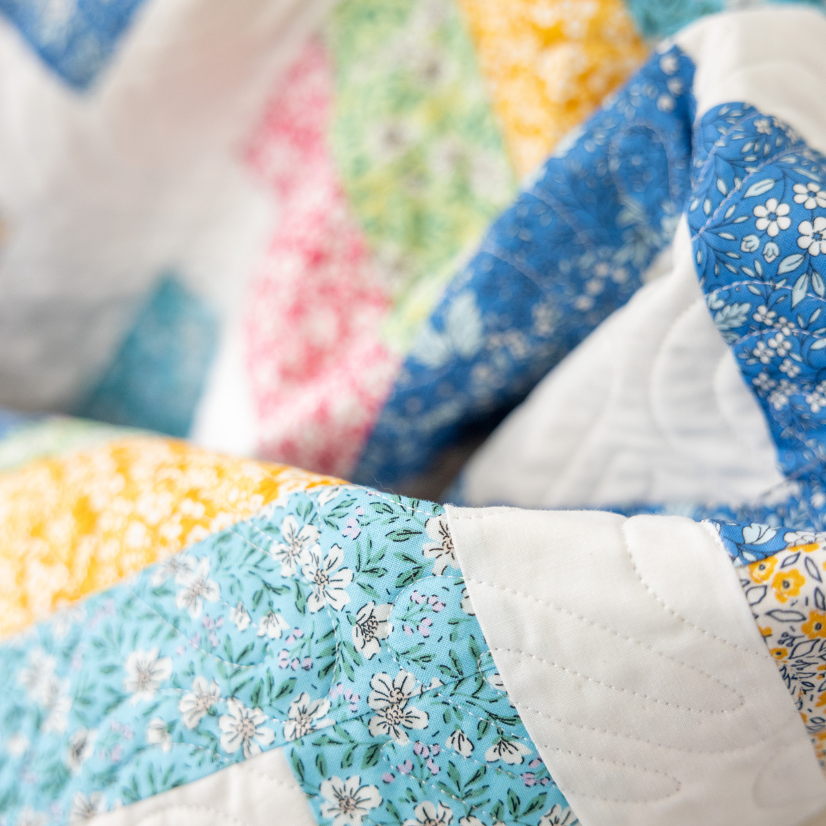 Prairie Posies Quilting Kit - Pre-Cut with Complete Backing & Binding - Experienced Beginner - 68" x 90½" Finished Size