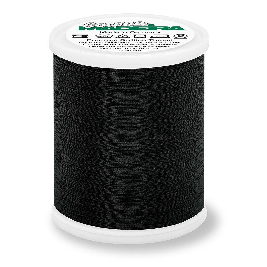 Madeira Cotona 50 WT Quilting & Sewing Thread- 1100yd - 500 Black