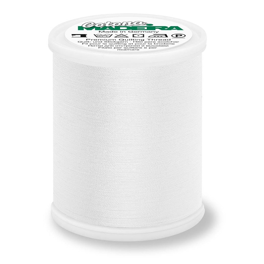 Madeira Cotona 50 WT Quilting & Sewing Thread- 1100yd - 502 White