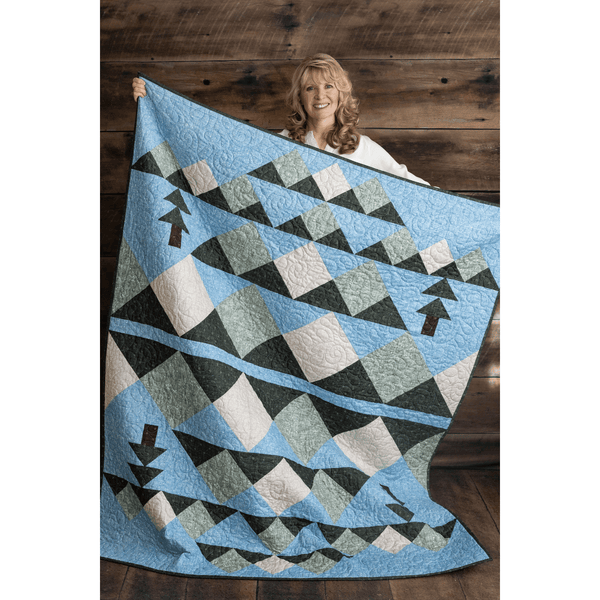 Wild Reflections Quilting Kit - Pre-Cut with Complete Backing & Binding - 60x70 inches Finished Size - Perfect for Advanced Beginners